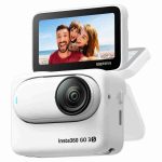 Insta360 GO 3 Key Features Weight: 35.5g Size: 25.6×54.4×23.2mm Weight: 96.3g Storage: 128GB Screen Folded: 63.5×47.6×29.5mm. Screen Unfolded: 63.5×86.6×29.9mm Video Resolution: 2.7K, 1440p, 1080p Colour Profile: Standard, Vivid, Flat Battery: GO 3: 310mAh; Action Pod: 1270mAh